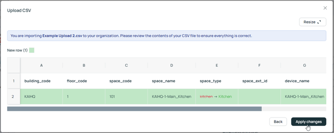 CSV Upload Device