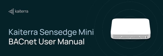 Kaiterra Sensedge Mini BACnet User Manual