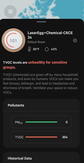 Live Air Screenshot - Gear Icon
