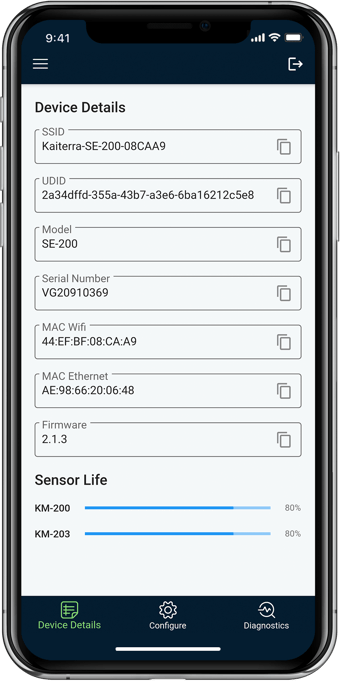 Mobile Config - Device Details (Phone 1)