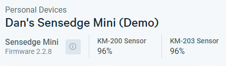 Sensor Module Percentage