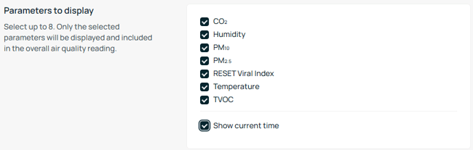 kiosk view parameters